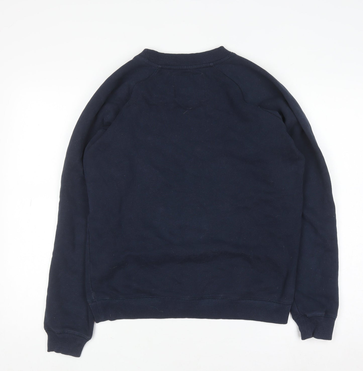 Jack Wills Womens Navy Blue Crew Neck Sweatshirt UK 10 Cotton