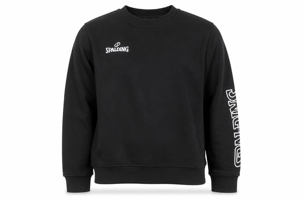 Spalding Boys Black 13-14 Years Pullover Sweatshirt Crew Neck Long Sleeve