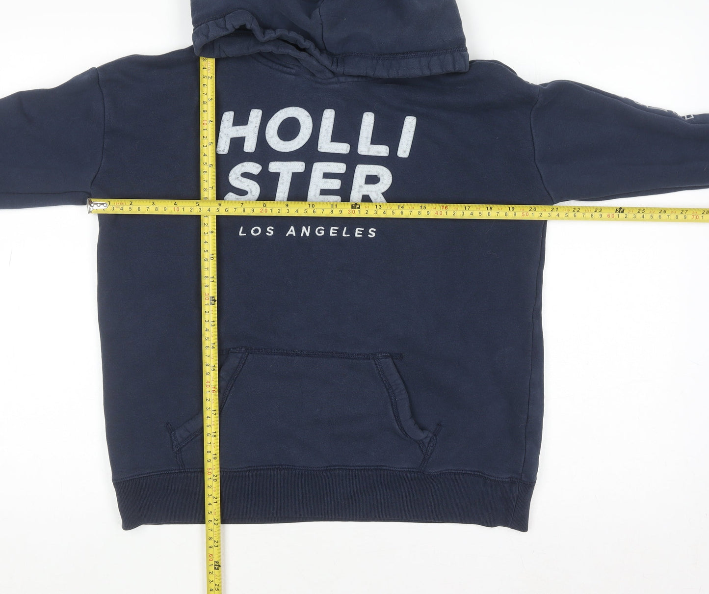 Hollister Men’s Blue Pullover Hoodie M Regular Fit Fleece Sweatshirt
