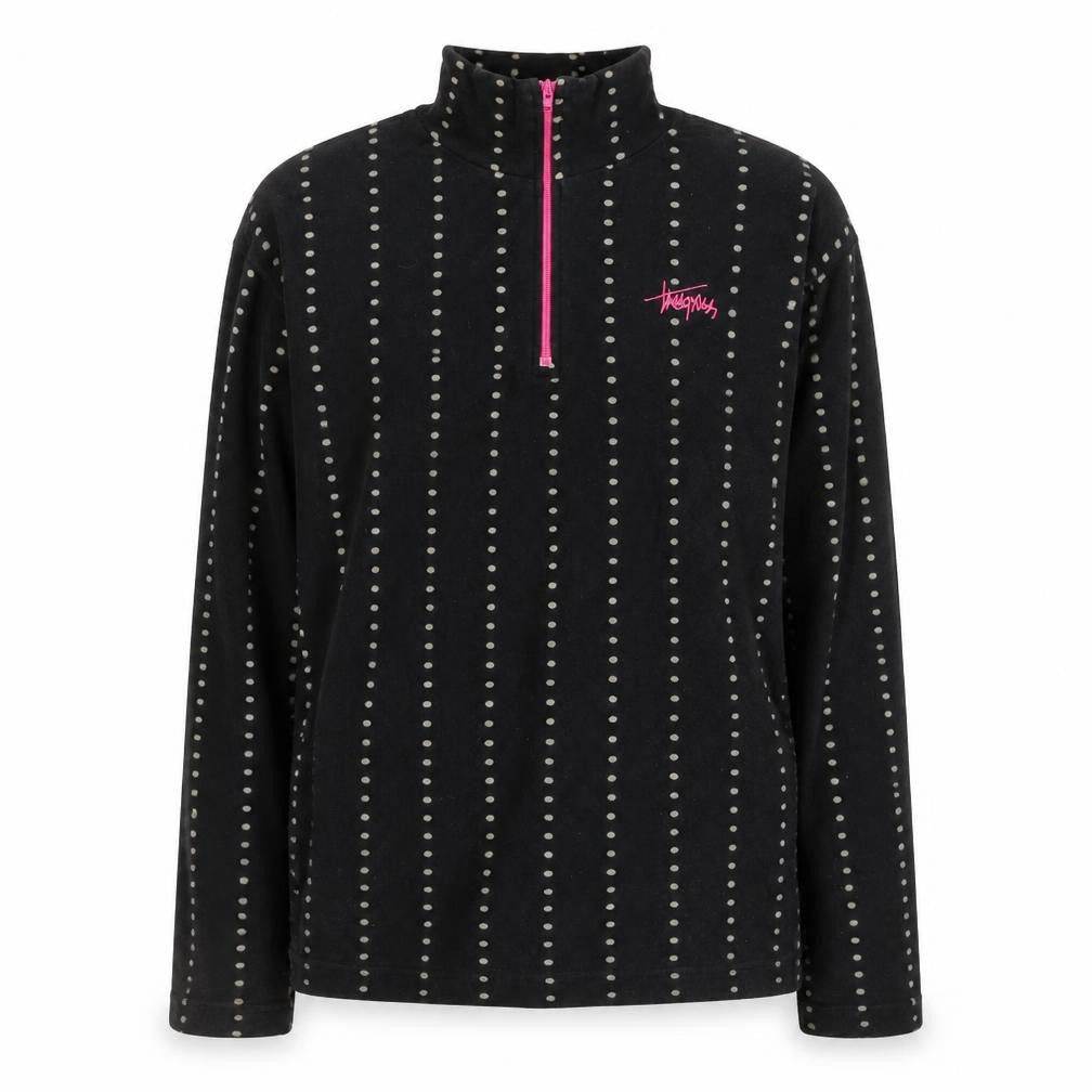 Trespass Women Black Polka Dot 1/4 Zip Pullover Sweatshirt Size S