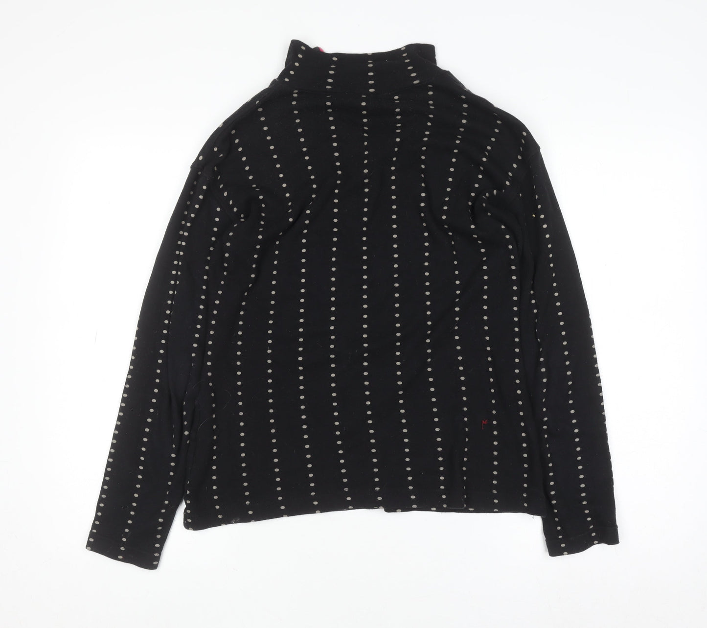 Trespass Women Black Polka Dot 1/4 Zip Pullover Sweatshirt Size S