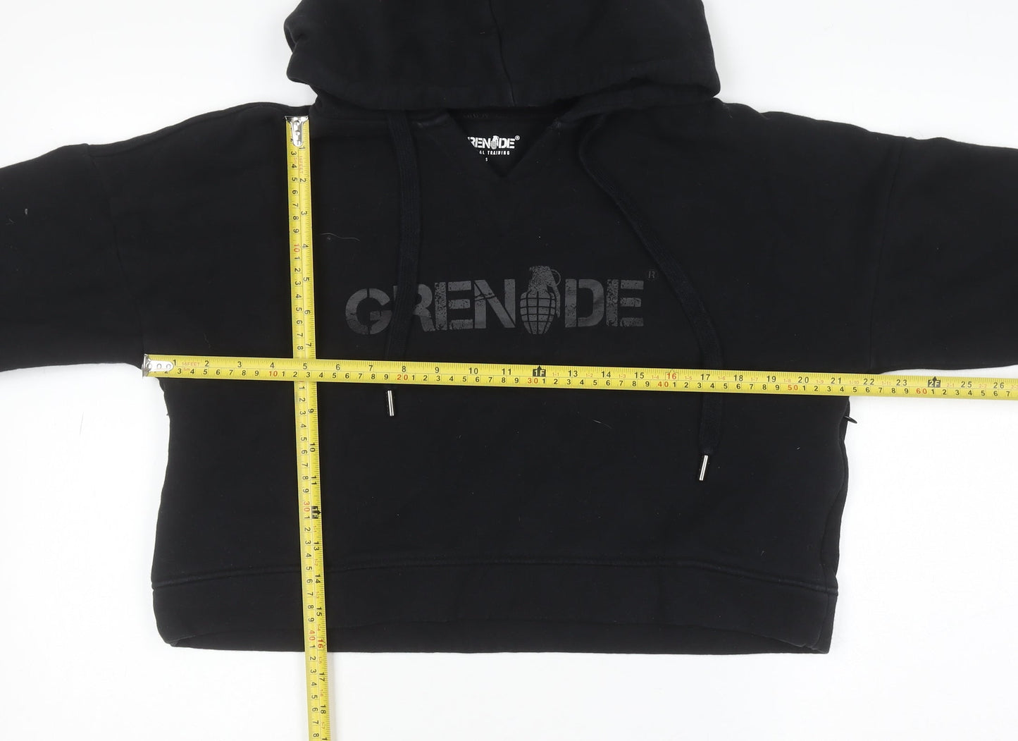 Grenade Women Black Small Pullover Hoodie Tactical Training Print