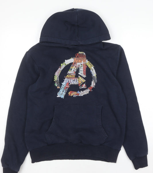 Disney Avengers Blue Pullover Hoodie Men S Fleece Graphic Print