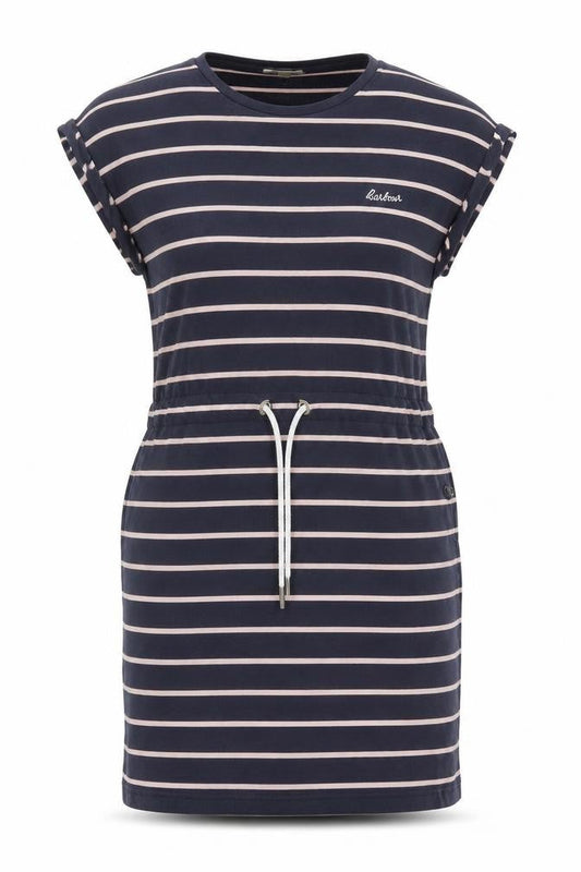 Barbour Womens Blue Striped T-Shirt Dress Size 12 Casual Jersey