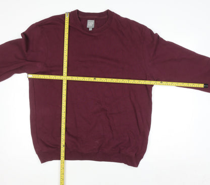 Gap Men’s Burgundy Pullover Sweatshirt M Cotton Blend Fleece Crew Neck