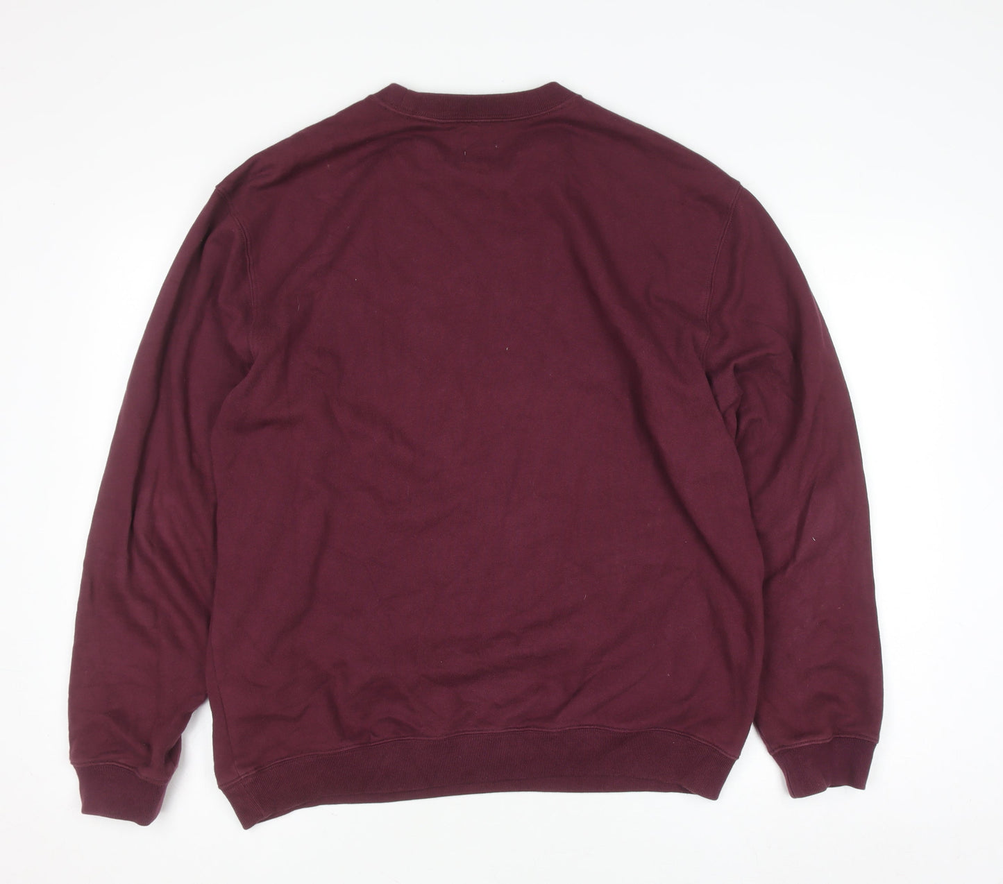GAP Men’s Burgundy Pullover Sweatshirt M Cotton Blend Fleece Crew Neck