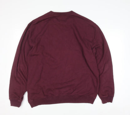 Gap Men’s Burgundy Pullover Sweatshirt M Cotton Blend Fleece Crew Neck