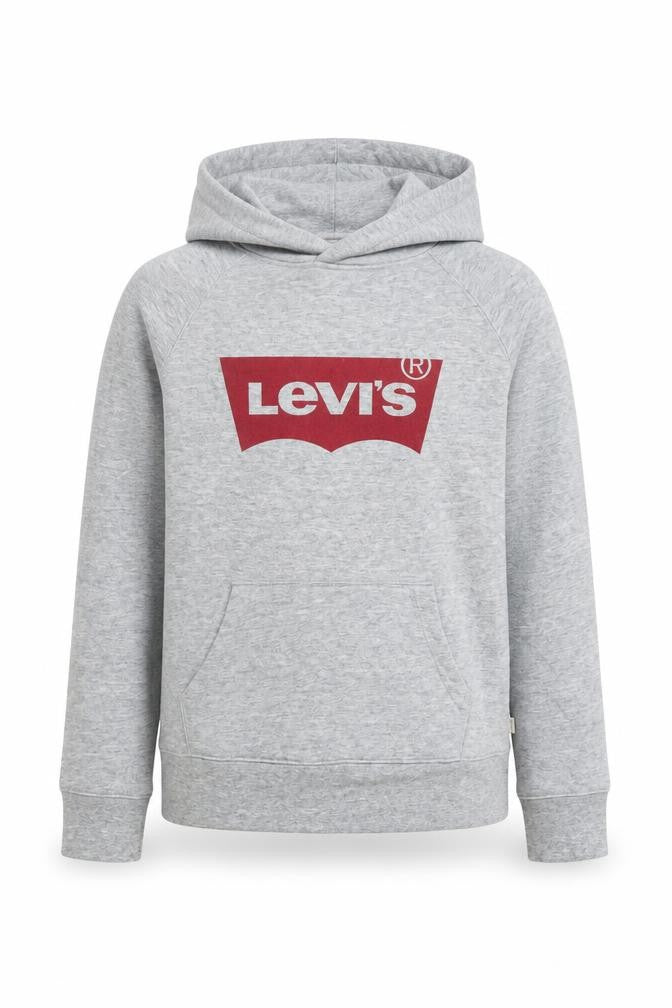 Levi's Boys Grey Pullover Hoodie Small Cotton Blend Casual Sweatshirt