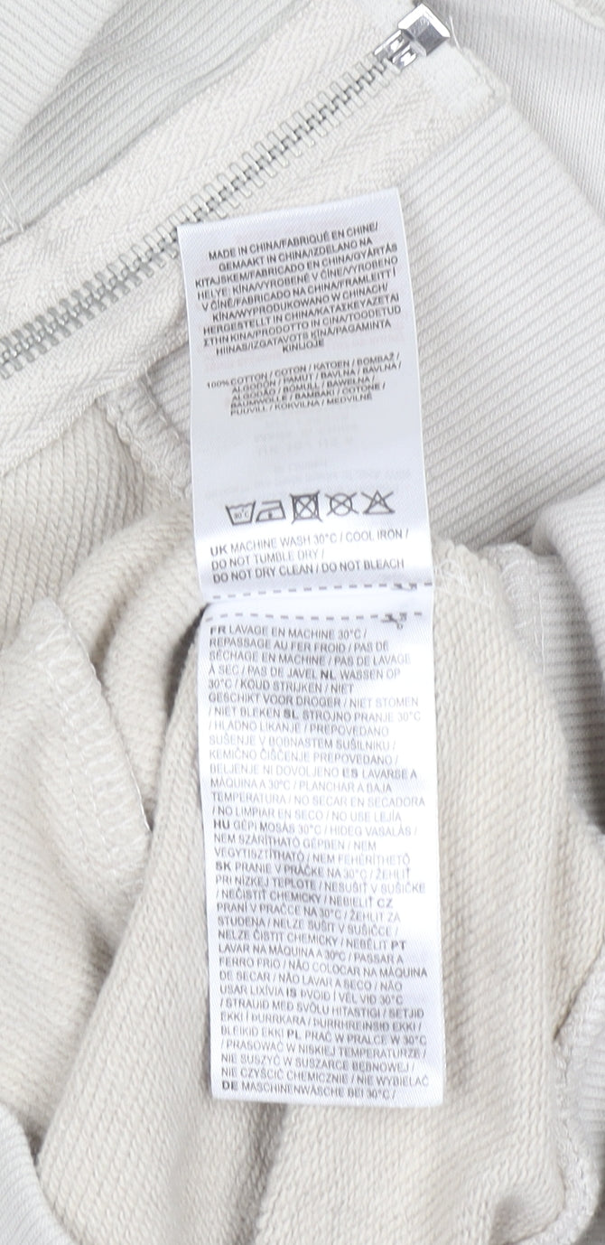 Jack Wills Women's Beige Full Zip Hoodie UK 10 Cotton Casual