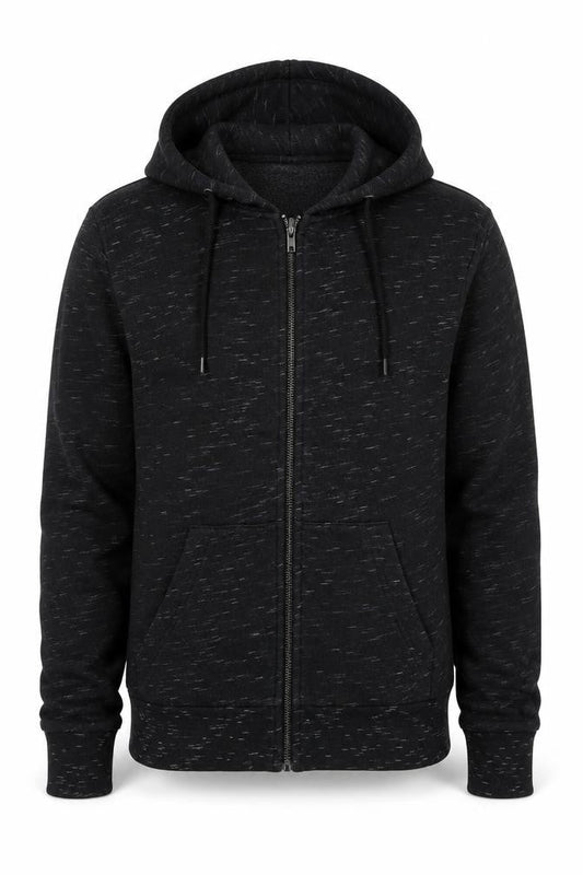 H&M Mens Black Full Zip Hoodie Size S Regular Fit Cotton Blend