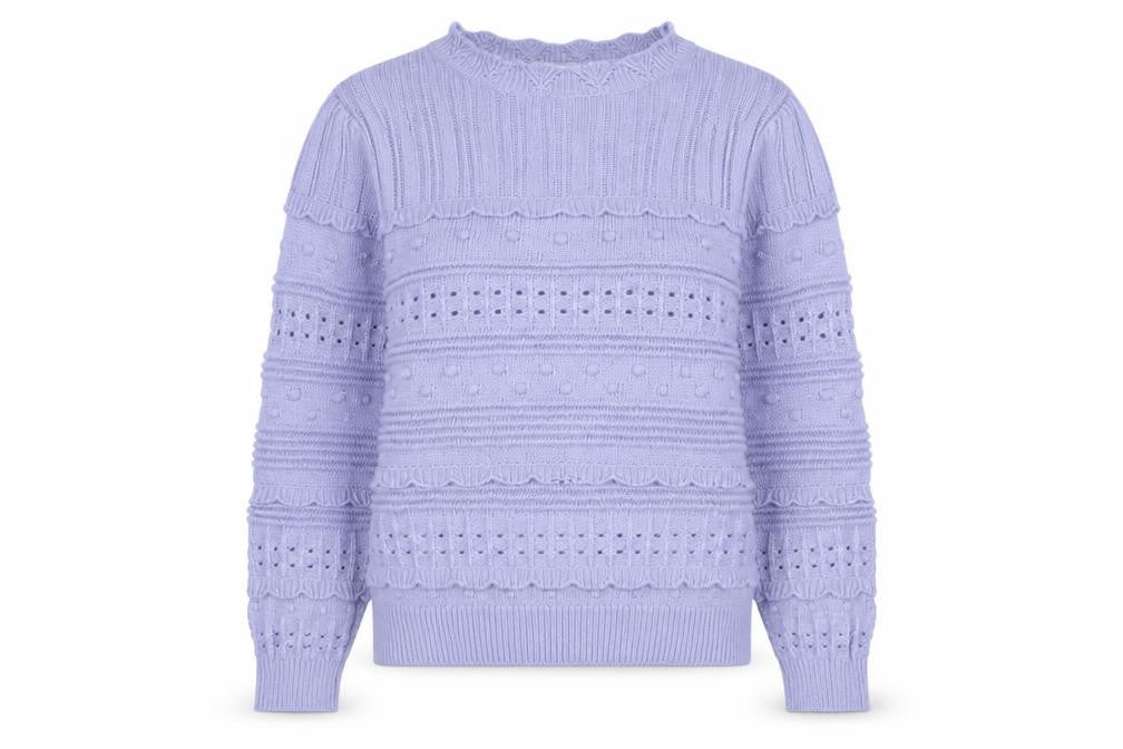 Monsoon Women Purple Knit Crew Neck Long Sleeve Jumper S