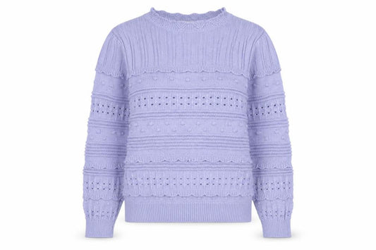 Monsoon Women Purple Knit Crew Neck Long Sleeve Jumper S