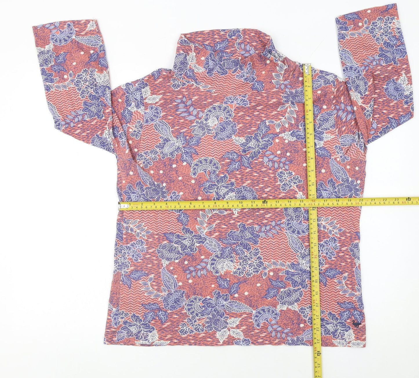 Country Rose Women’s Multicoloured Floral Roll Neck Tunic Blouse L