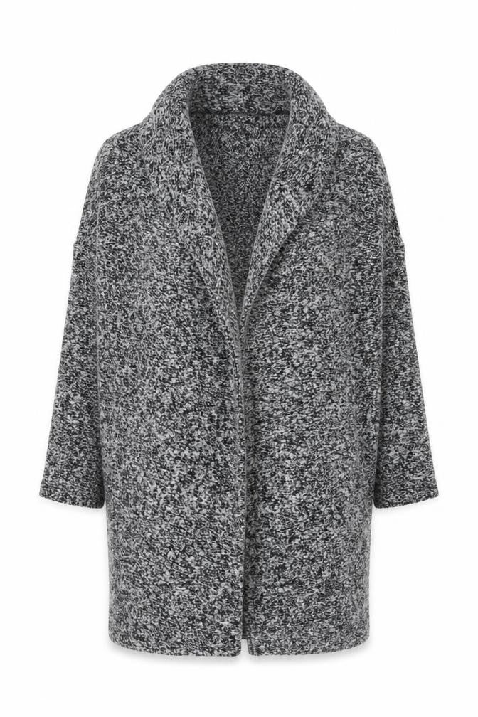 Phase Eight Women's Grey Chunky Knit Open Cardigan Medium