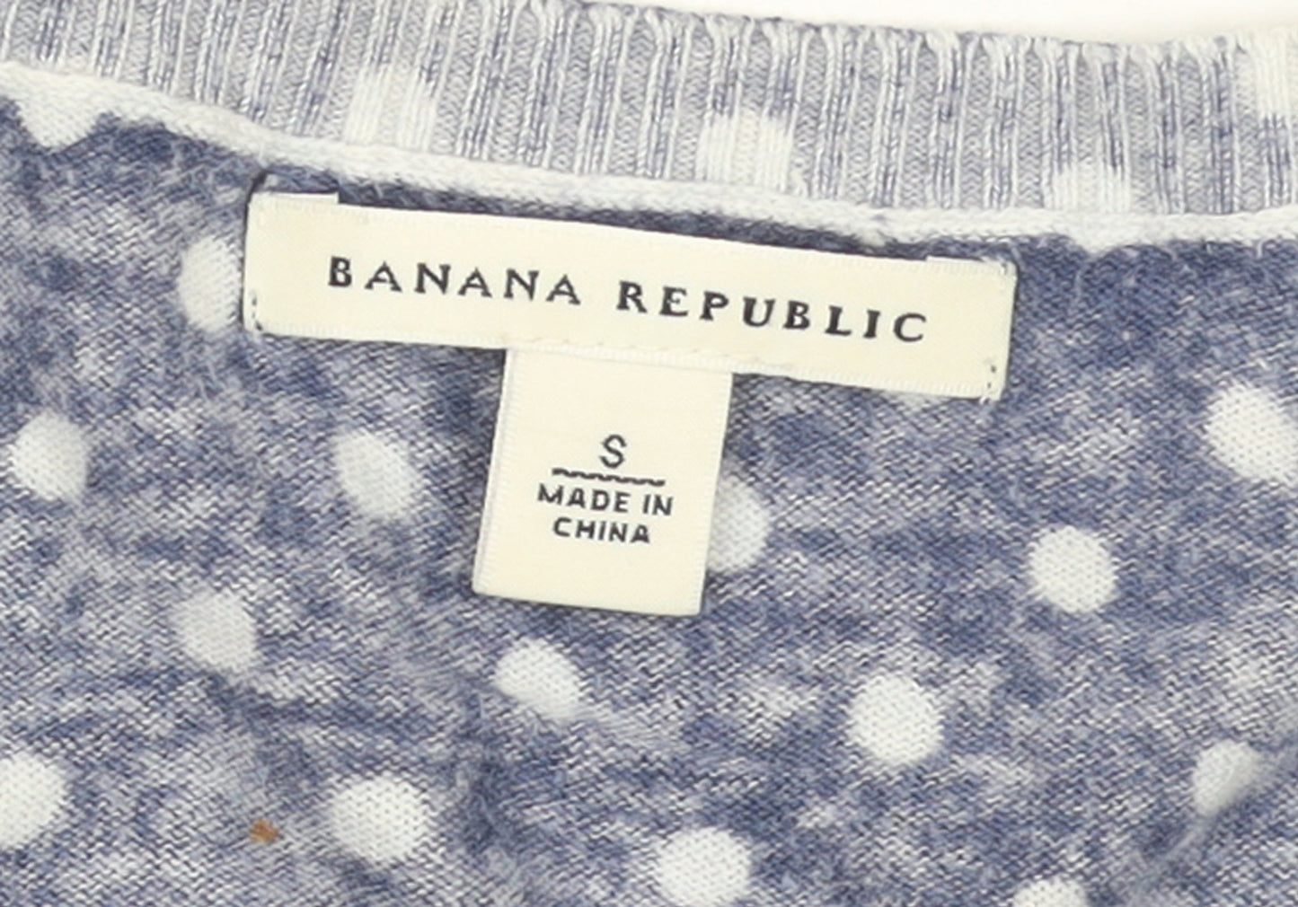 Banana Republic Women's Blue Polka Dot Cotton Cardigan Size S