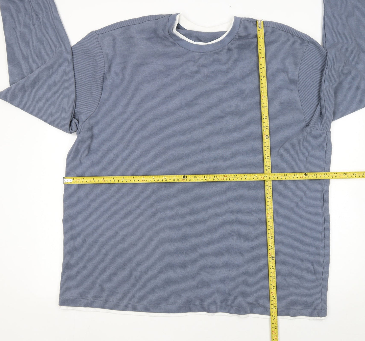 NEXT Mens Blue Cotton Crew Neck Long Sleeve Pullover Jumper 2XL