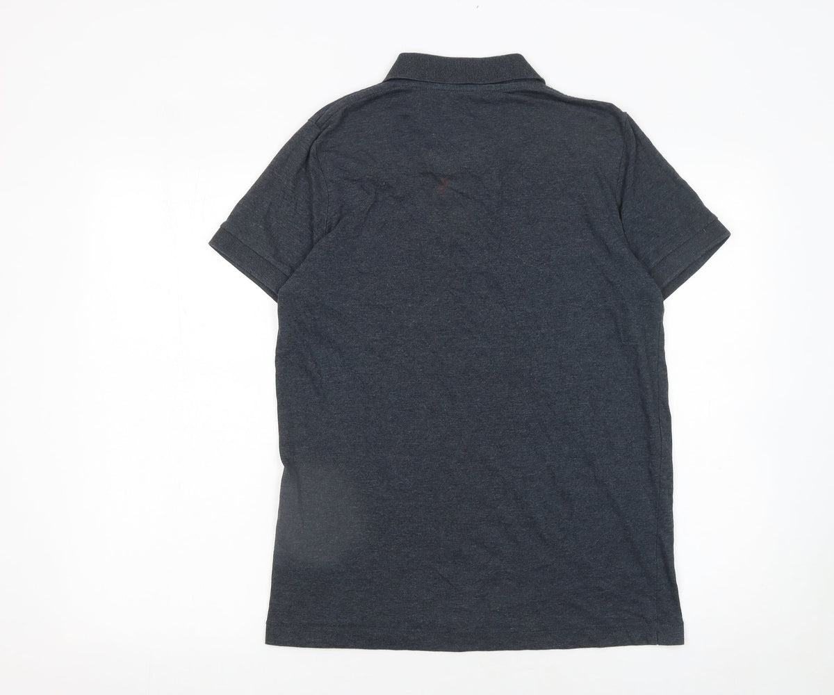 French Connection Men's Grey Short Sleeve Polo Shirt Size M