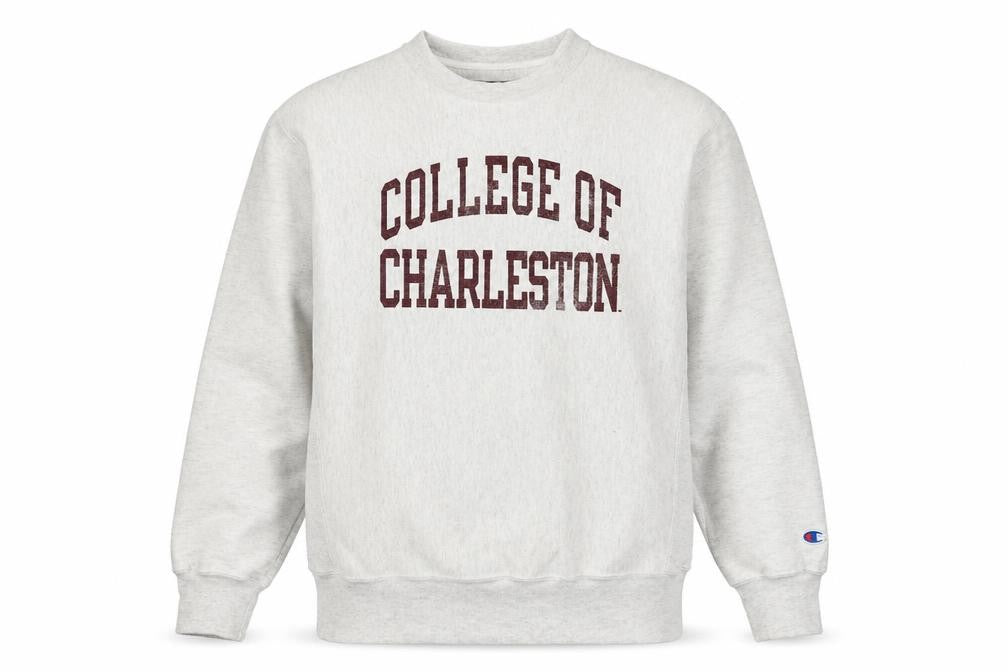 Champion Men's Grey College of Charleston Pullover Sweatshirt M