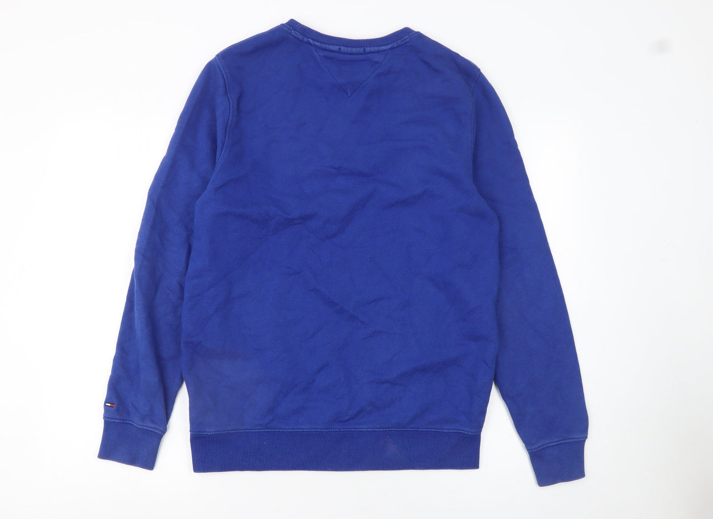 Tommy Jeans Men's Blue Regular Fit Cotton Crew Neck Sweatshirt M