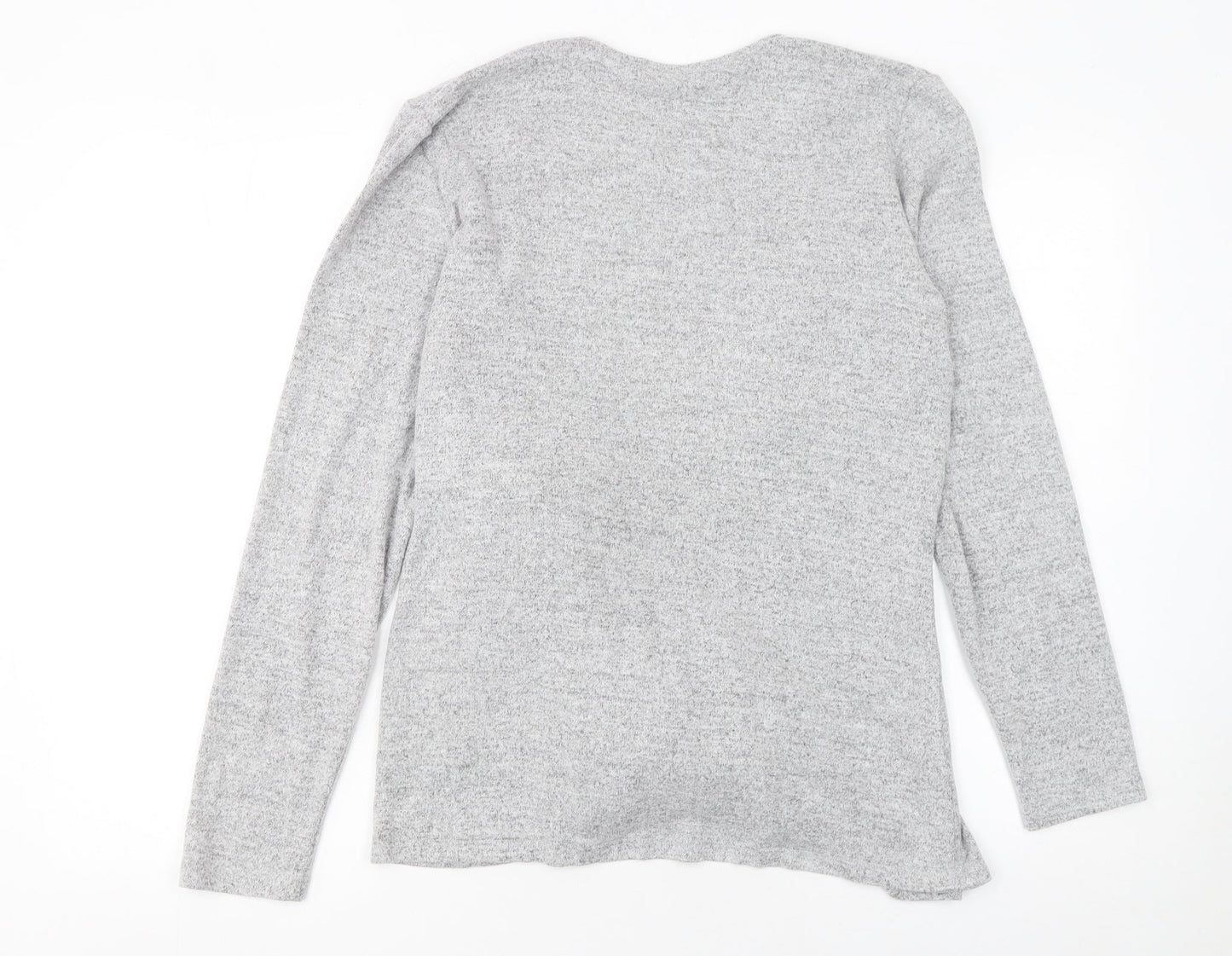 George Maternity Grey Knit Tie Front V-Neck Cardigan Size 14