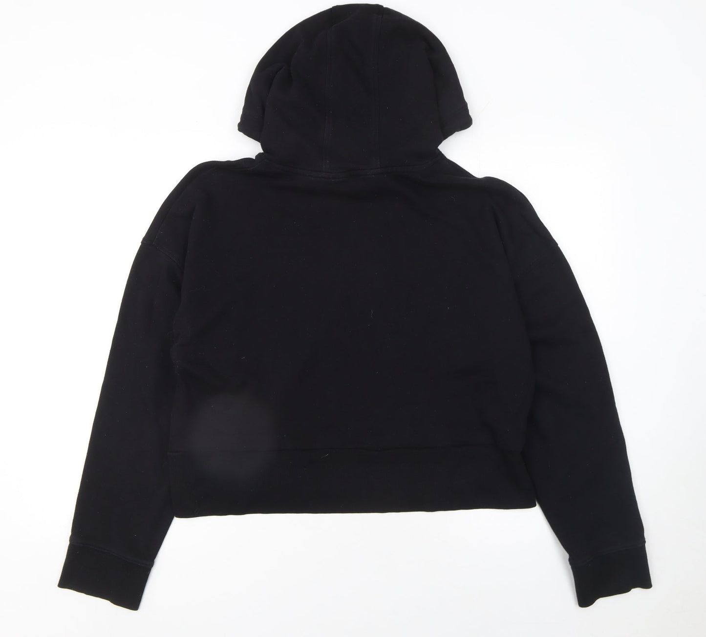DKNY Sport Women's Black Cropped Hoodie Size L Cotton Blend