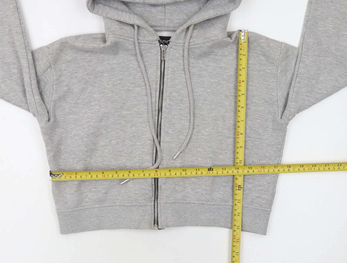 PrettyLittleThing Women Grey Full Zip Hoodie Small