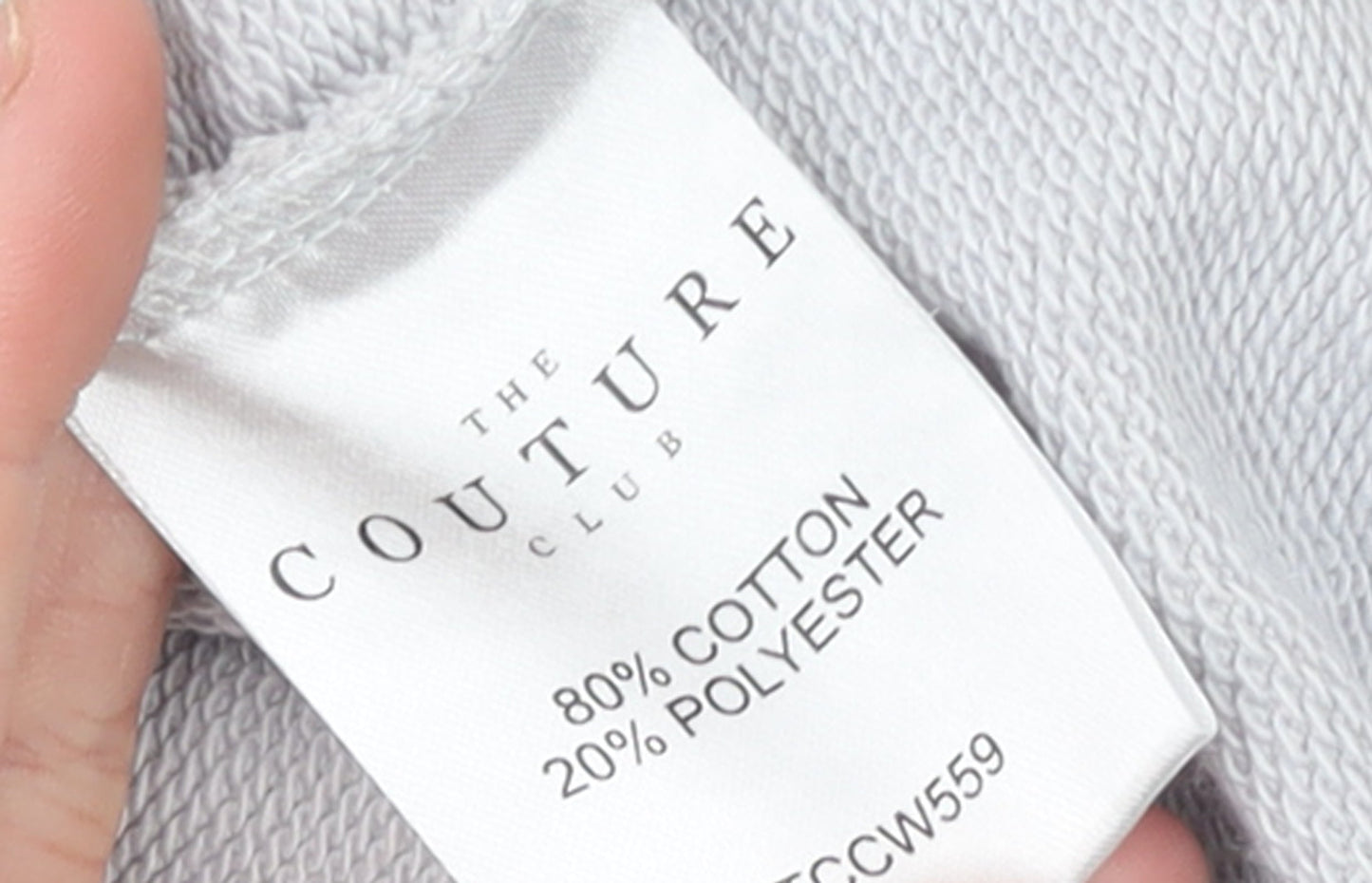 The Couture Club Women's Grey Hooded Pullover Sweatshirt Size S