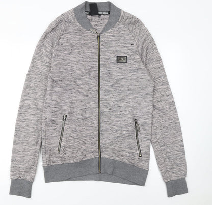Criminal Damage Men's Grey Full Zip Sweatshirt Size M