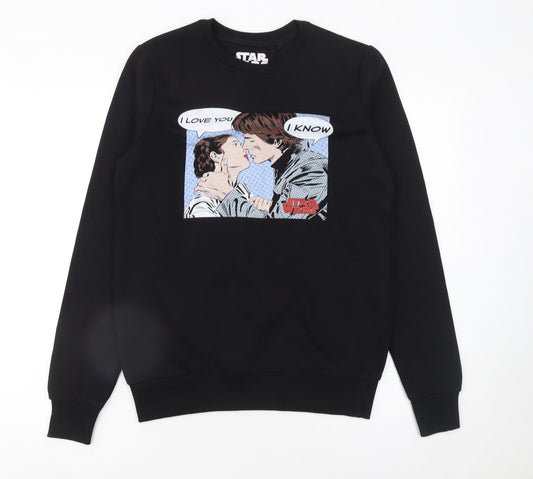 Preloved Star Wars Men's Black Graphic Print Sweatshirt Size S - Front