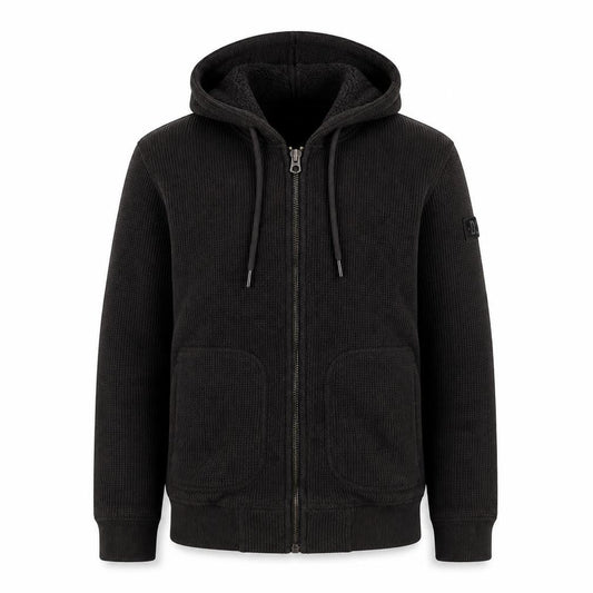 Diesel Men's Black Full Zip Hooded Hoodie Size S Cotton Blend