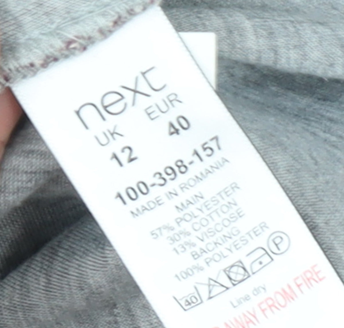 Next Women’s Grey Marled Blazer UK 12 Tailored Two-Button Jacket