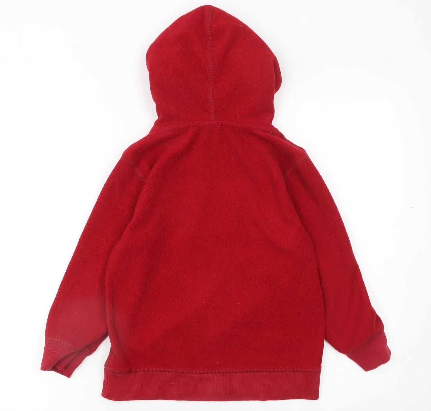 GAP Boys Red Fleece Pullover Hoodie 6-7 Years with Logo Front