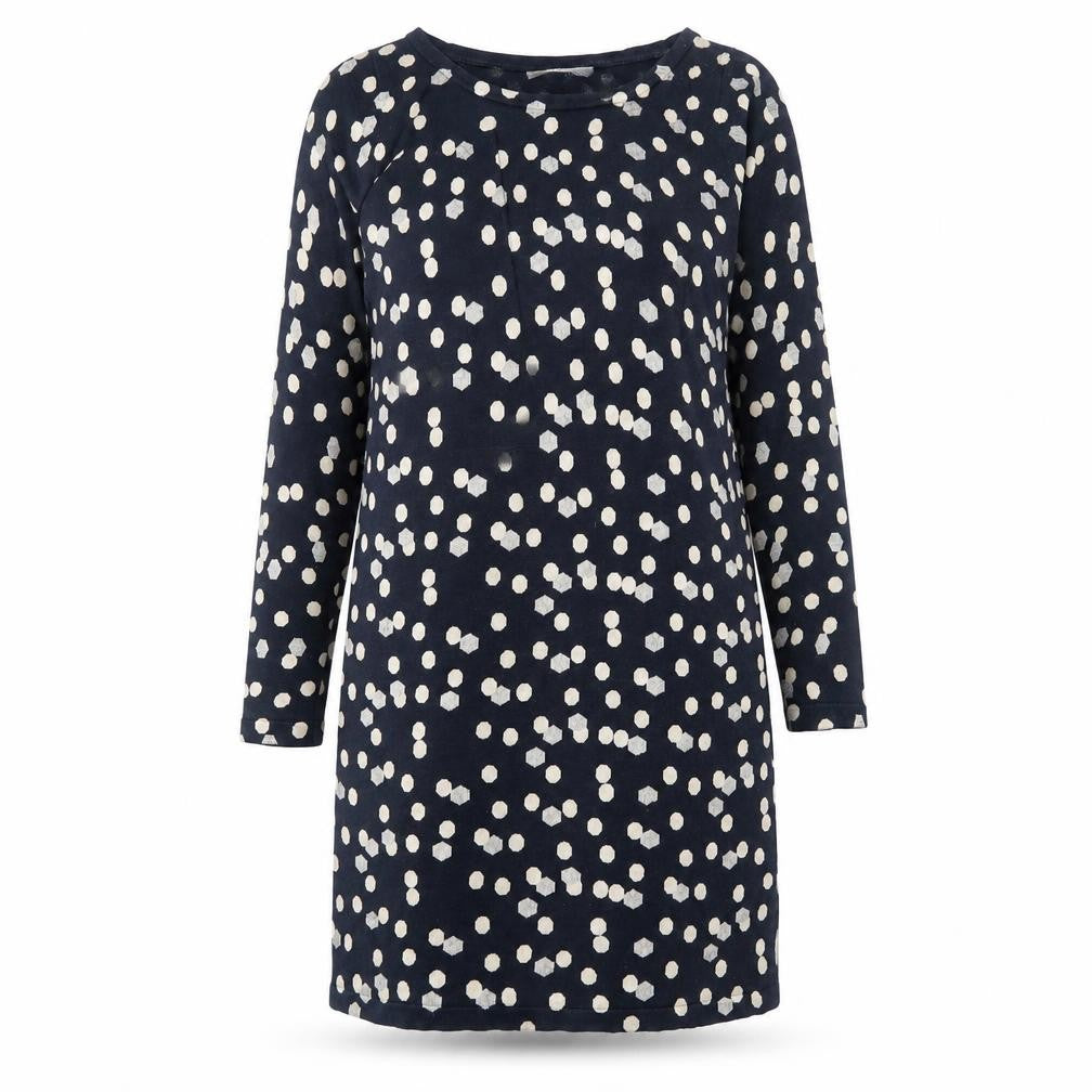 Marks & Spencer Women Blue Polka Dot Shift Dress Size 10