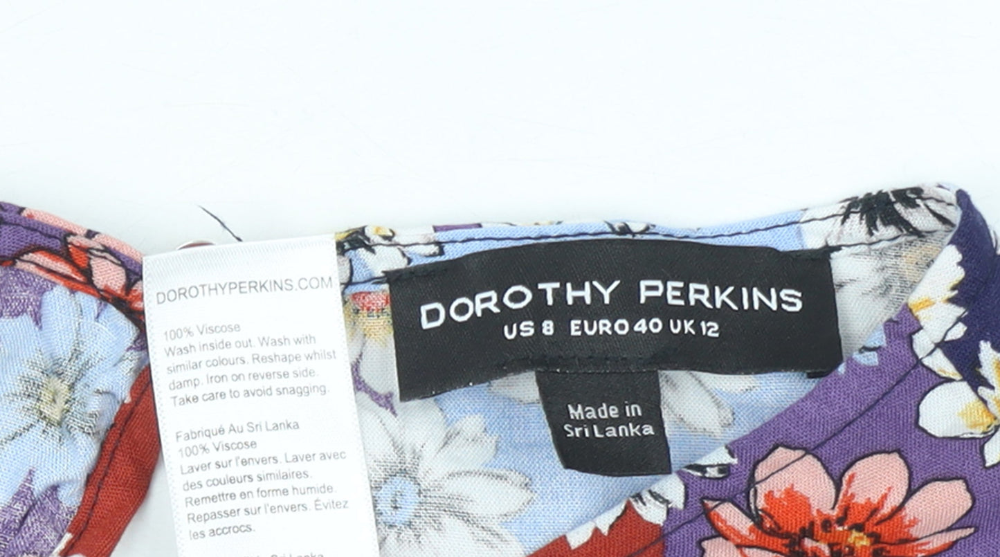 Dorothy Perkins Women’s Multicoloured Floral Shift Dress Size 12