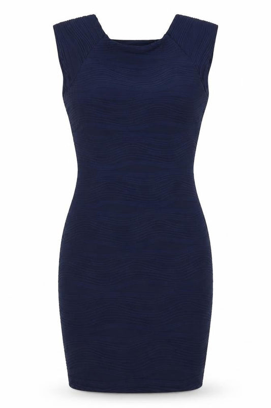AX Paris Women's Blue Bodycon Scoop Neck Sleeveless Dress Size 10