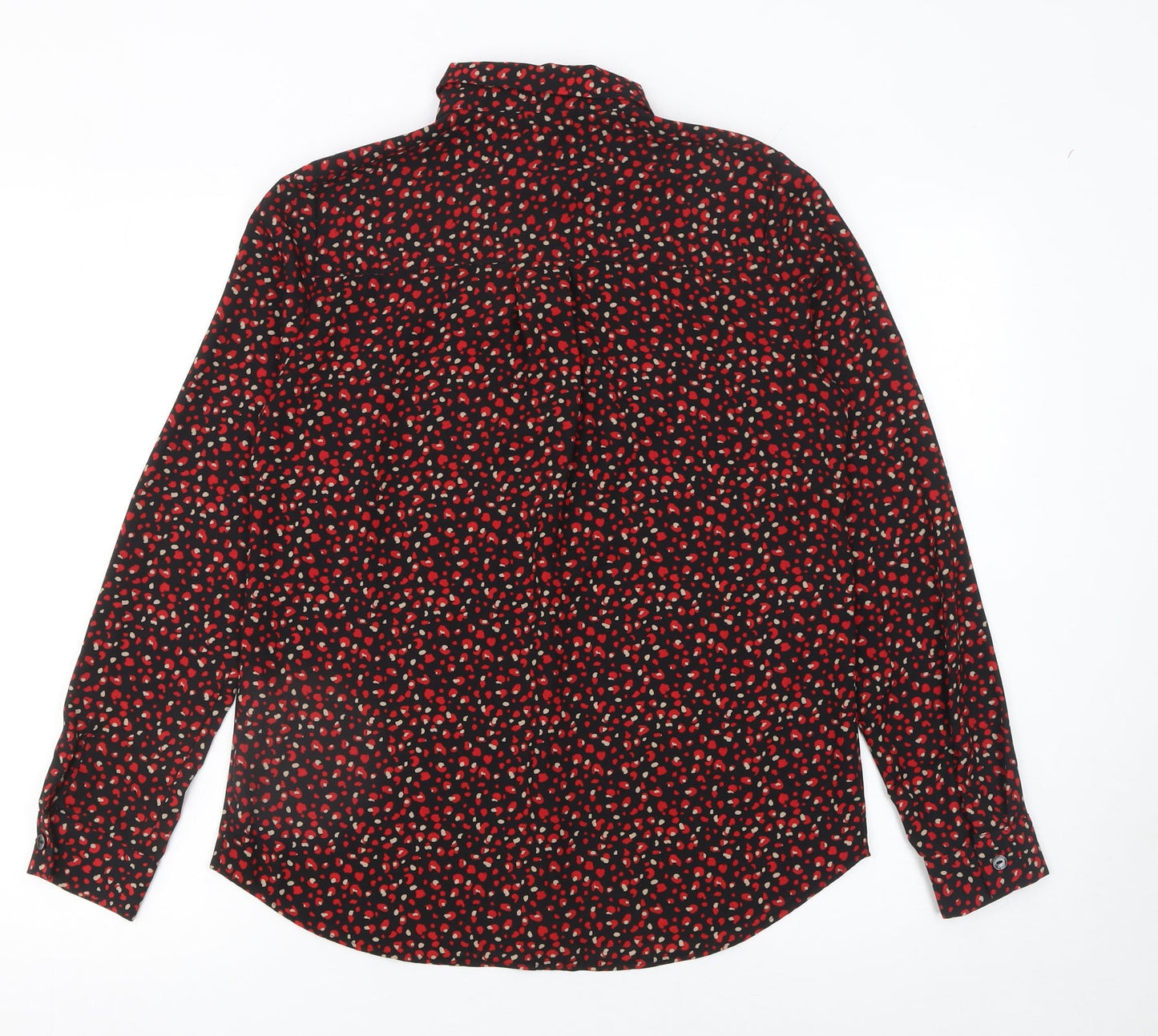 New Look Women's Multicoloured Animal Print Button-Up Shirt Size 8