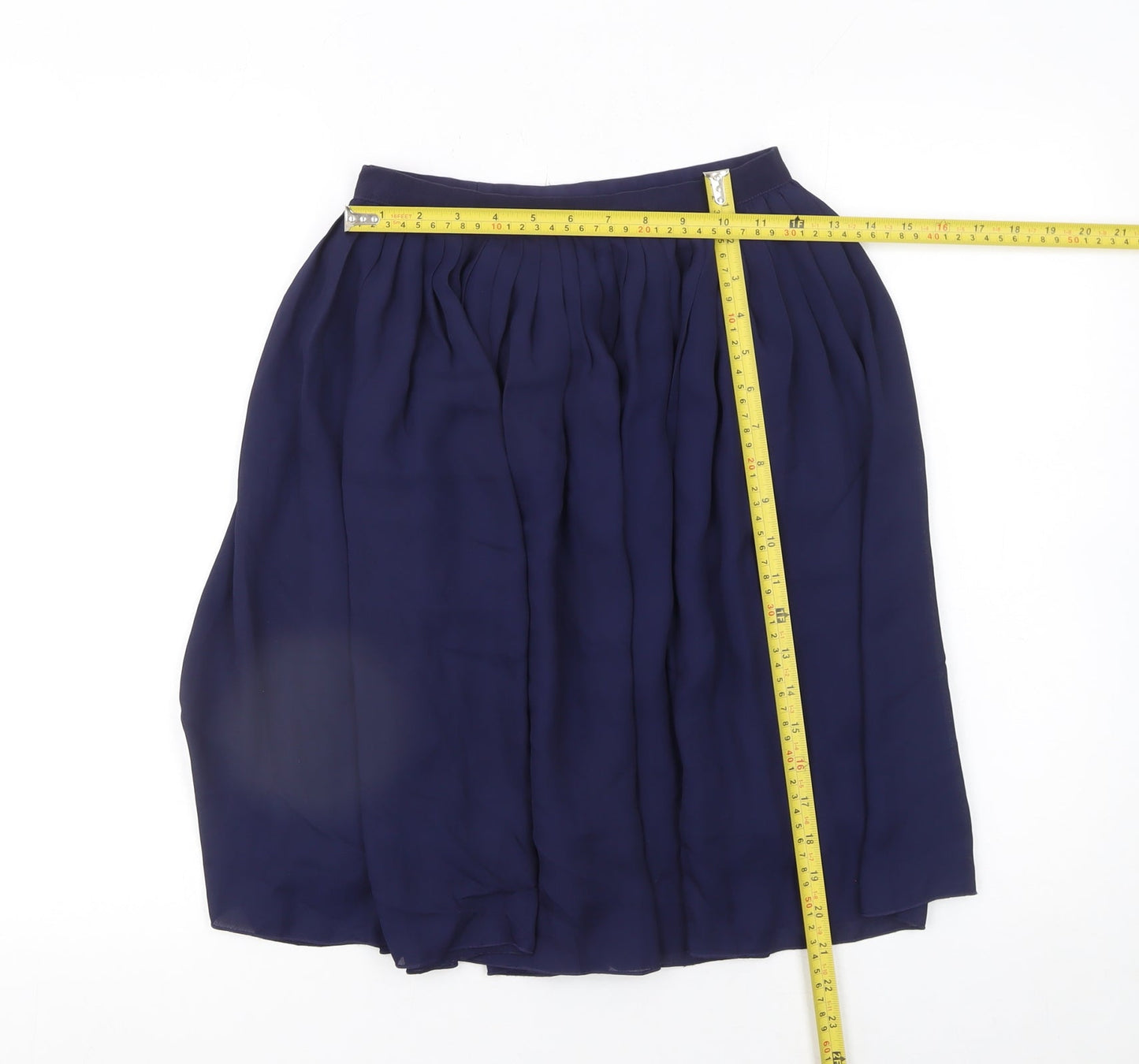 Uniqlo Women’s Blue Midi Pleated Chiffon Skirt Size S