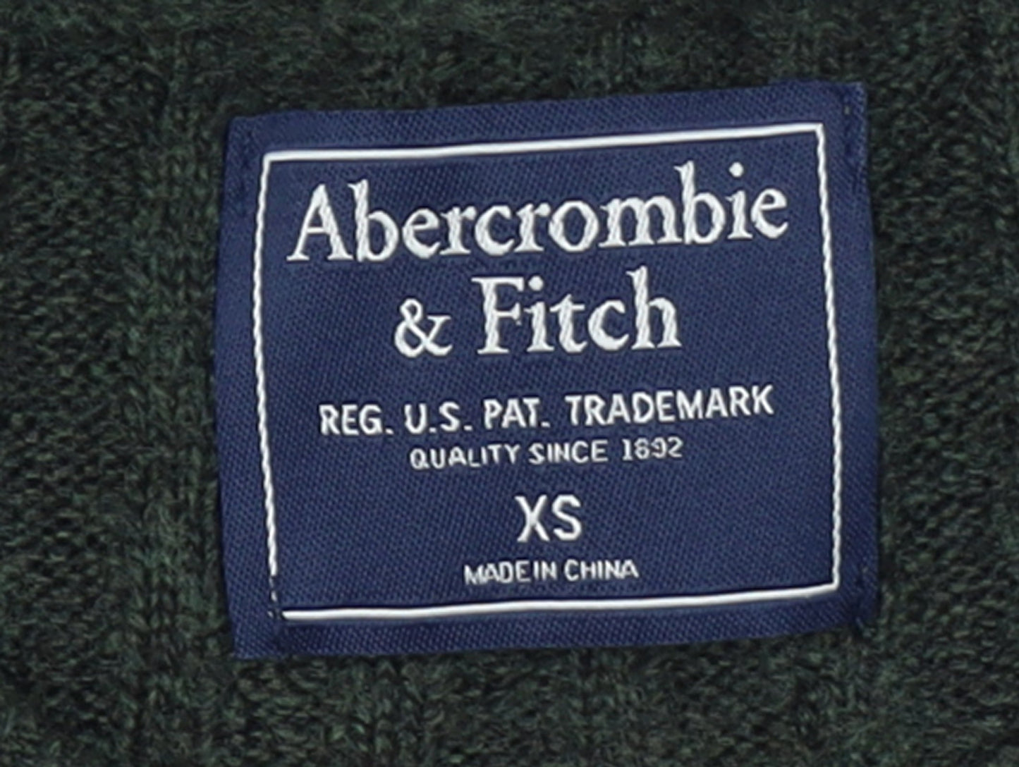 Abercrombie & Fitch Womens Green Striped Crew Neck Jumper XS