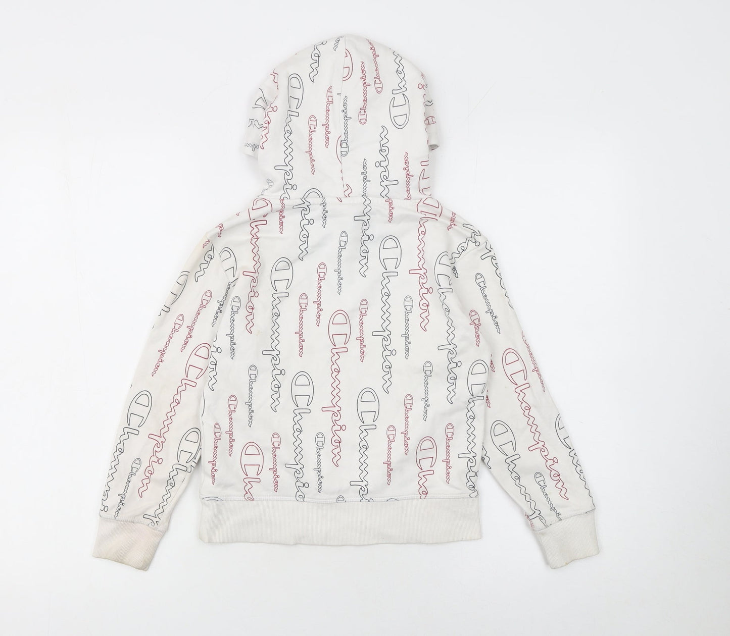 Champion Boys White Logo Pullover Hoodie 7-8 Years