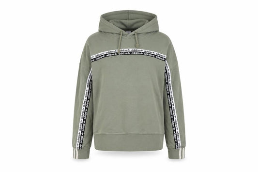 Adidas Women’s Green Hoodie Size 10 Cotton Blend Logo Trim
