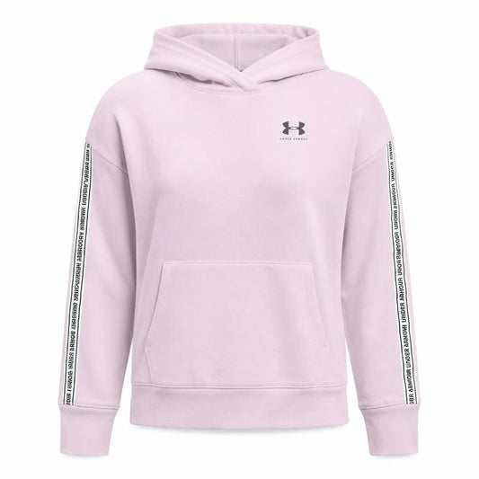 Under Armour Girls Pink Long Sleeve Fitted Pullover Hoodie YXL