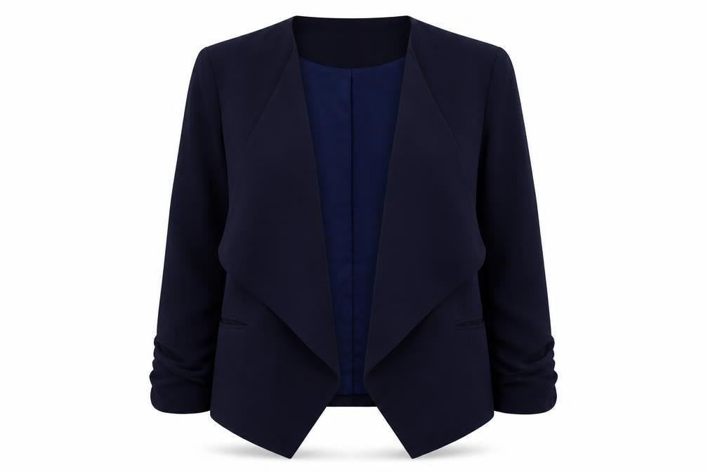 New Look Women's Blue Size 14 Regular Fit Shawl Blazer
