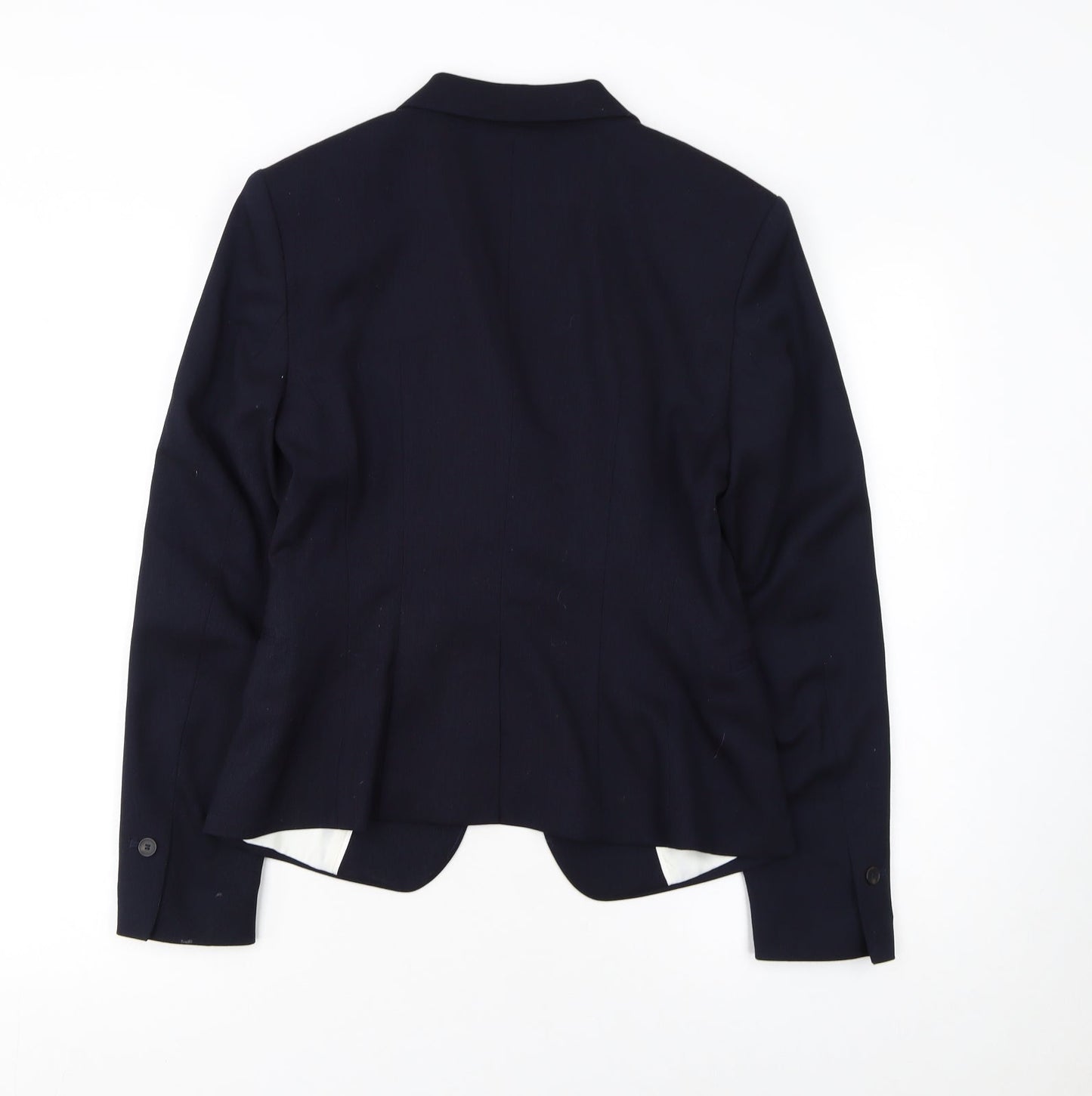 H&M Women Blue Regular Fit One-Button Blazer UK 10