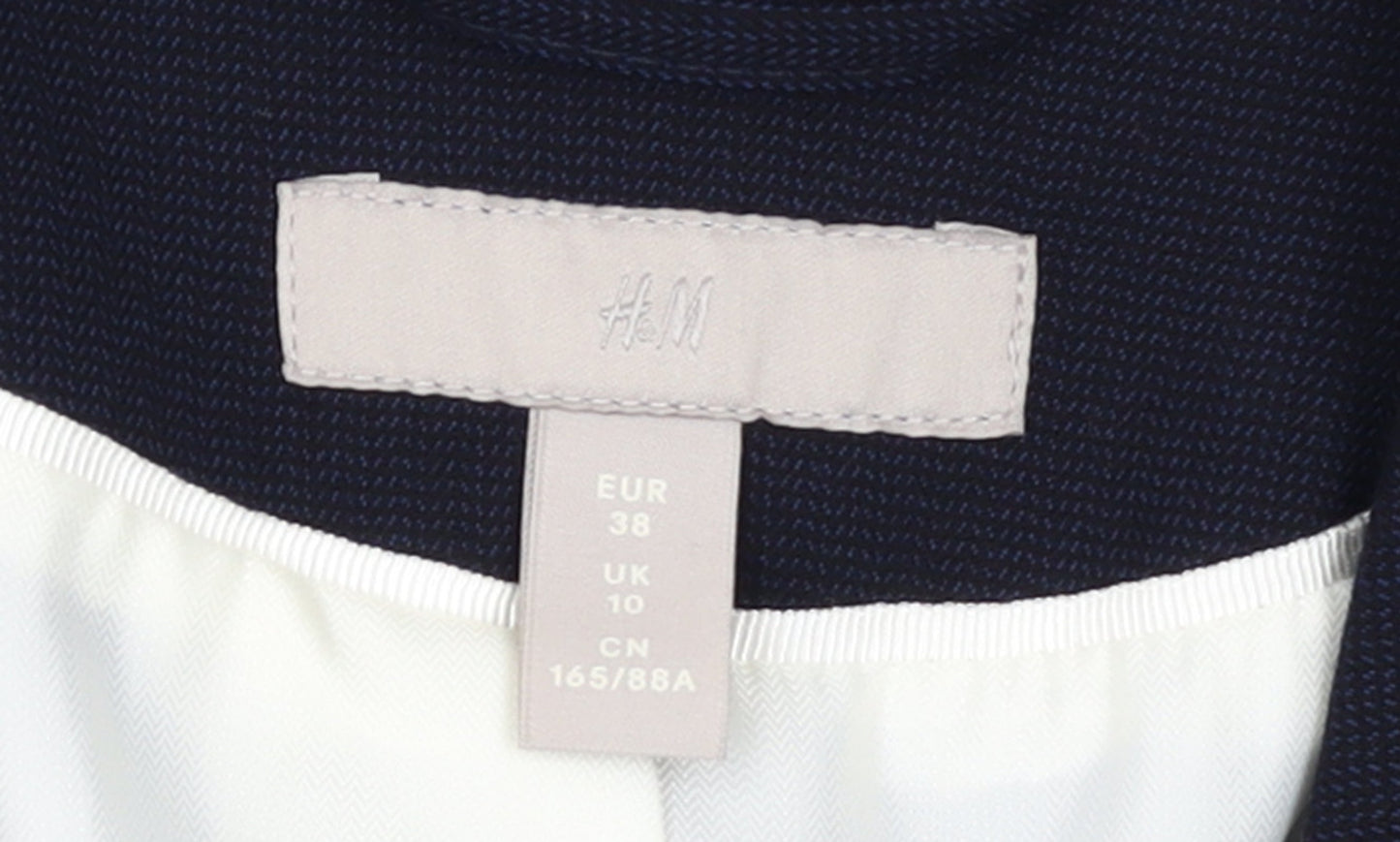 H&M Women Blue Regular Fit One-Button Blazer UK 10
