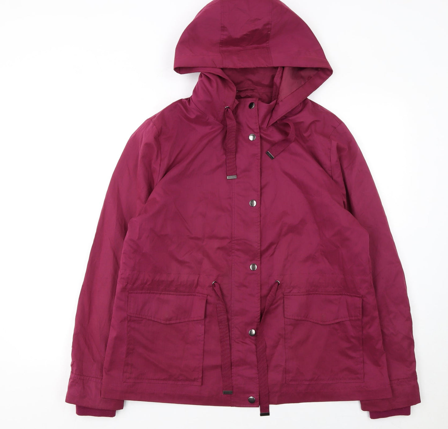 Tu Women’s Purple Hooded Parka Jacket Size 16 Polyester Blend