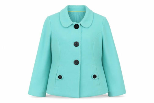 Bonmarché Women’s Green Button-Up Short Jacket Size 16 Lined Polyester Blend
