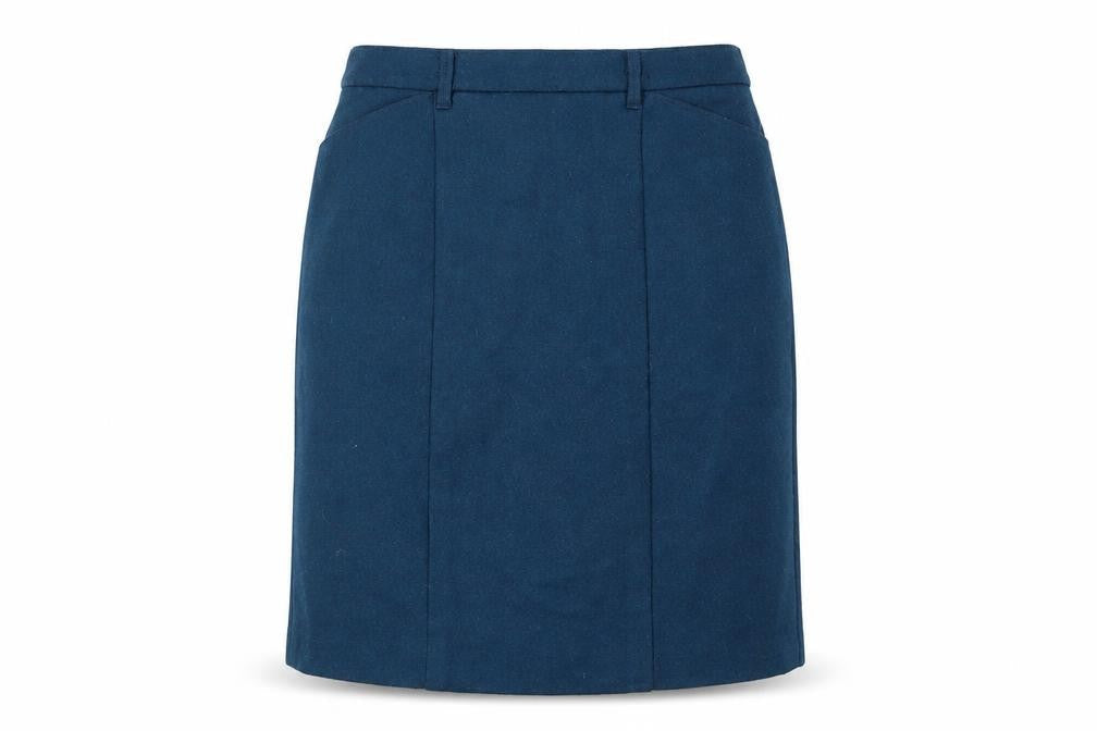 Tommy Hilfiger Women's Blue Wool Pencil Skirt Size 8
