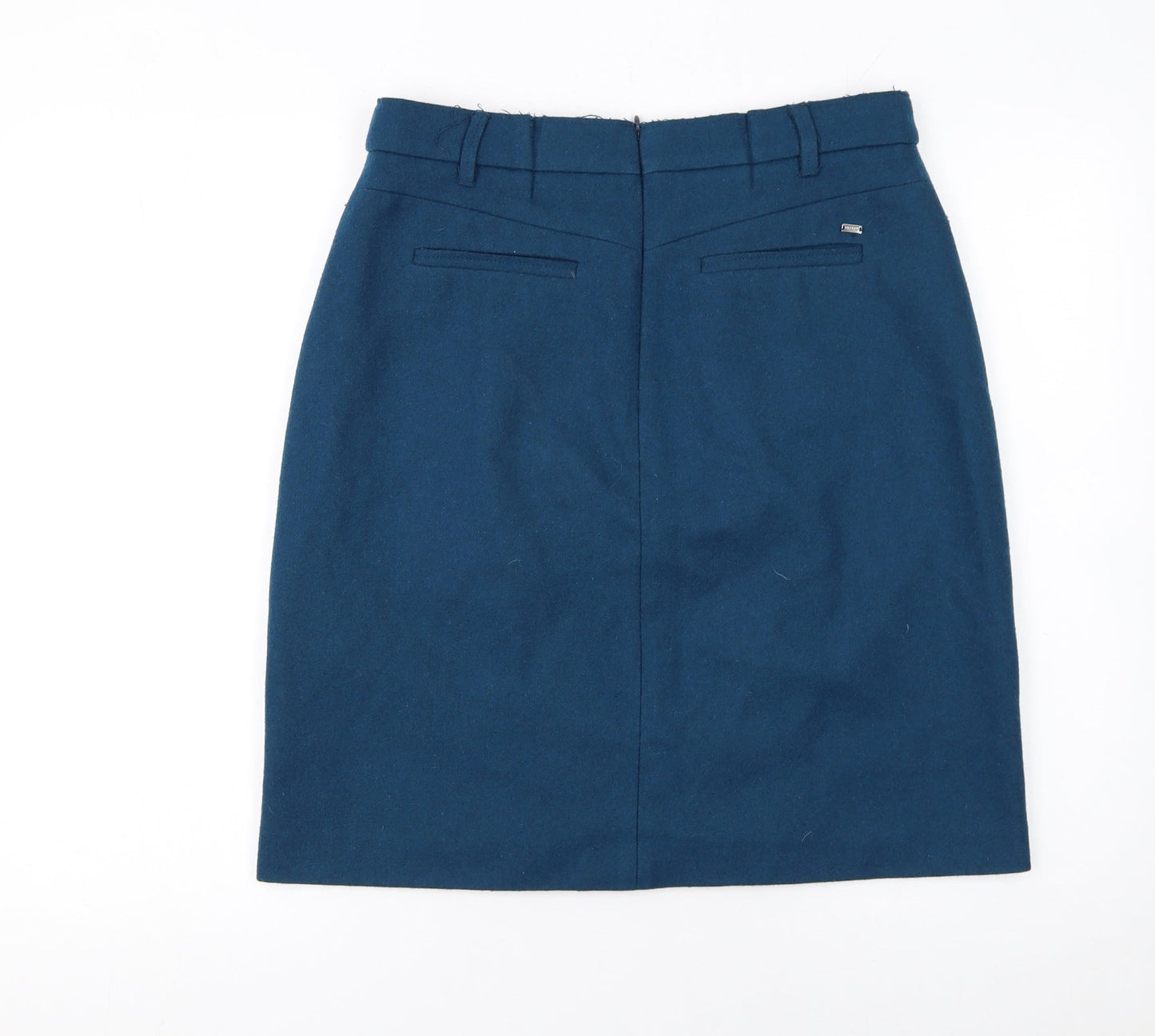 Tommy Hilfiger Women's Blue Wool Pencil Skirt Size 8