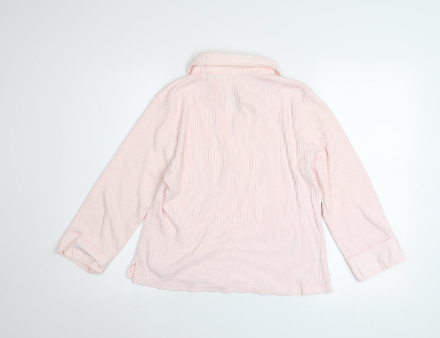 Bonmarché Women’s Pink Long Sleeve Cotton Tunic Blouse Size L