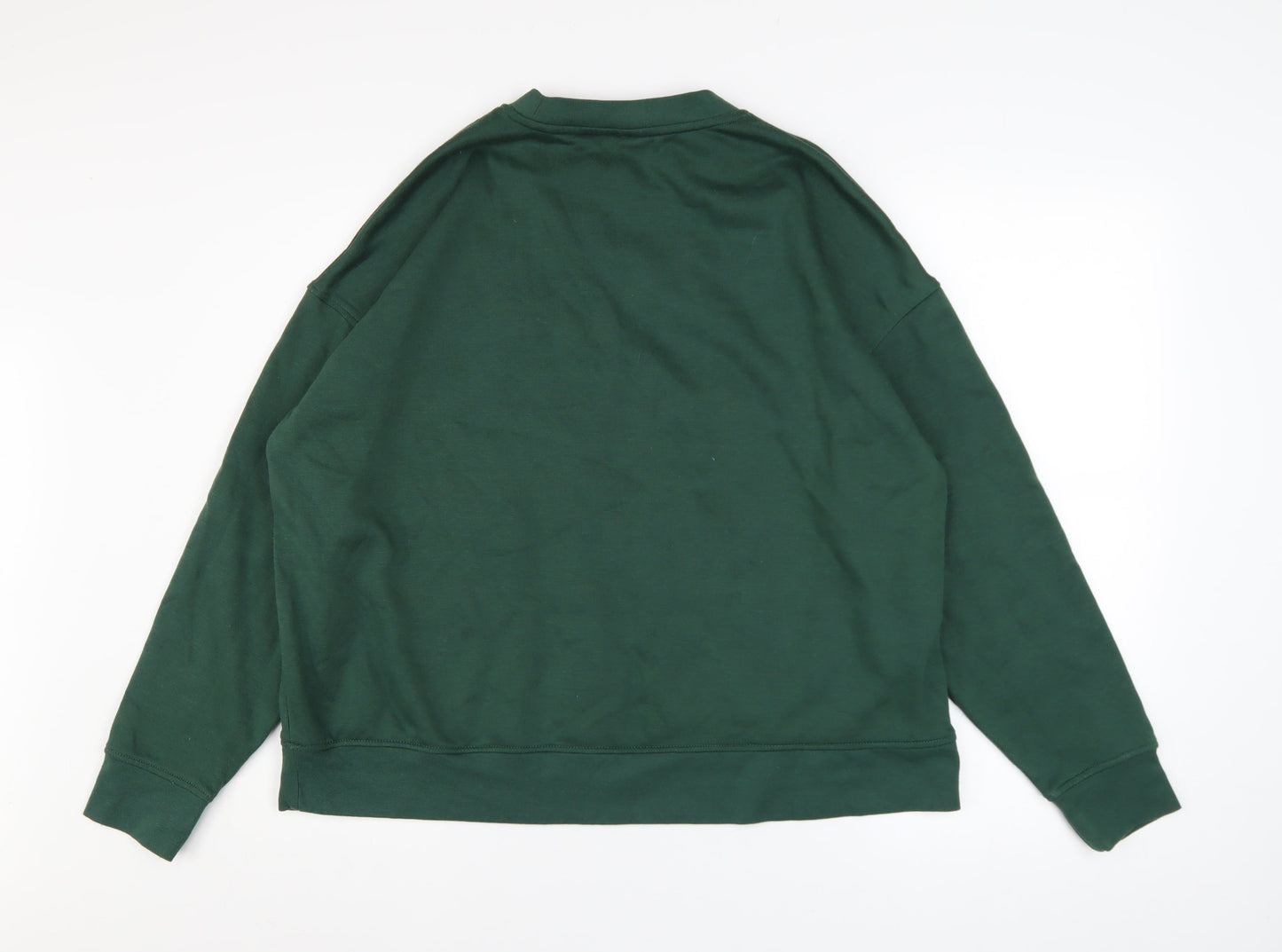 Disney Women Green Mickey Mouse Pullover Sweatshirt Size L 14/16